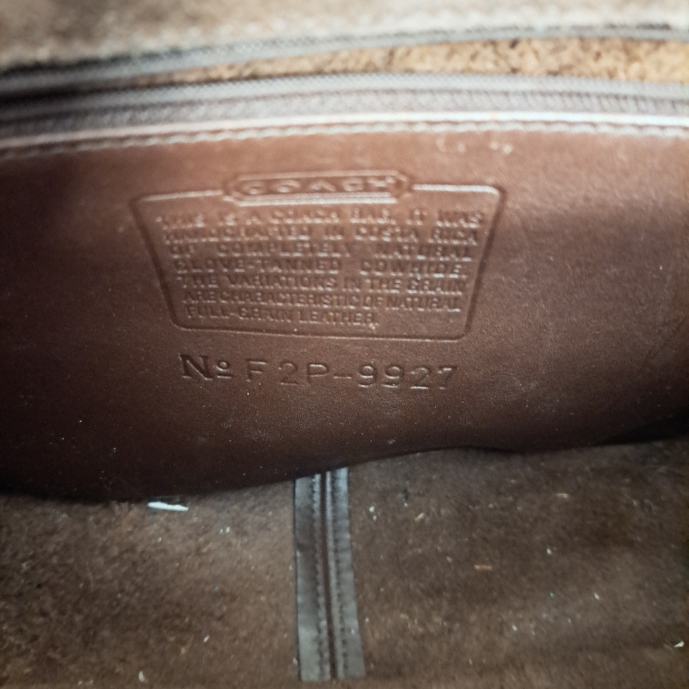 Authentic brown Coach Willis bag with stamped serial number inside & Coach tag